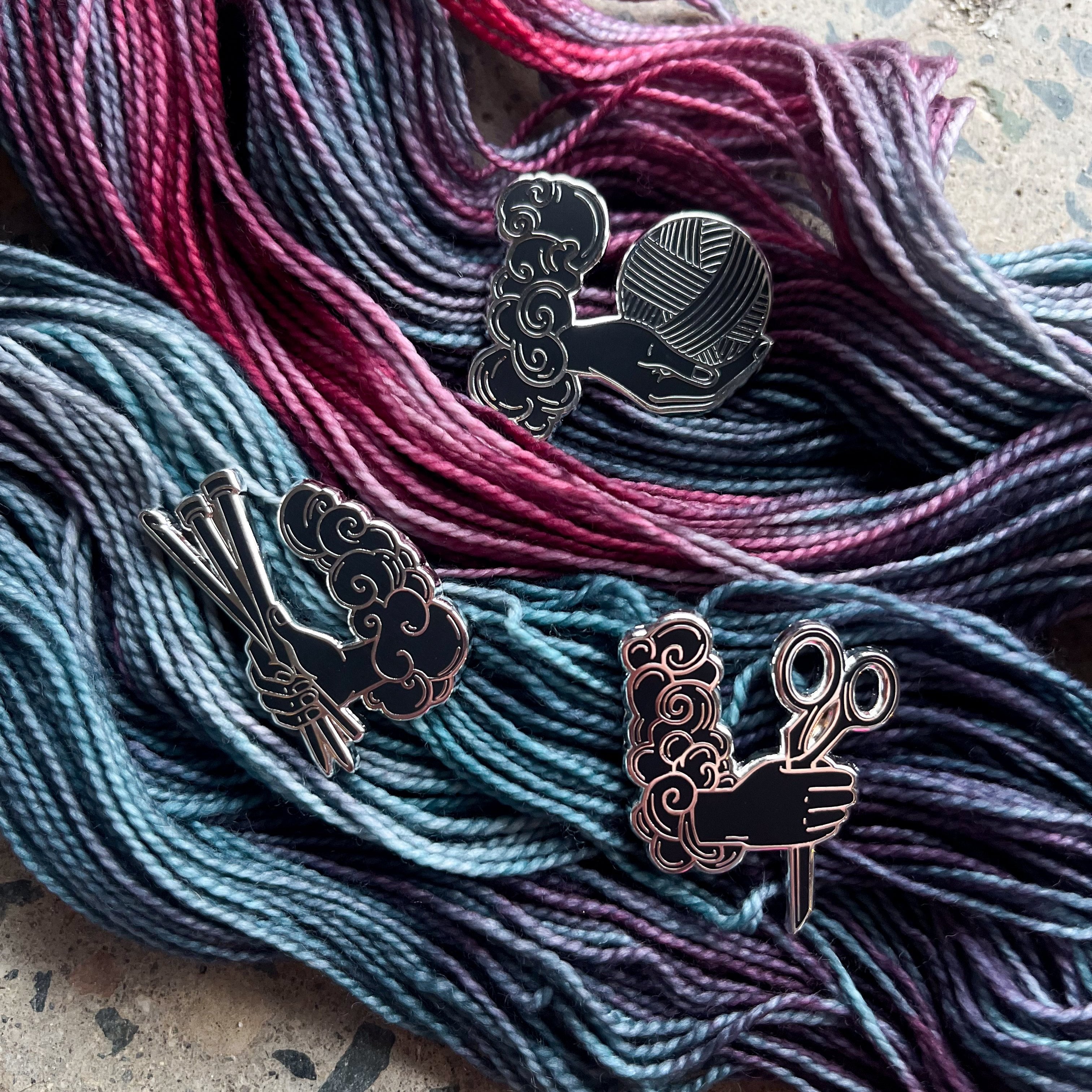 Stitch Markers & Enamel Pins – Toil & Trouble Yarns