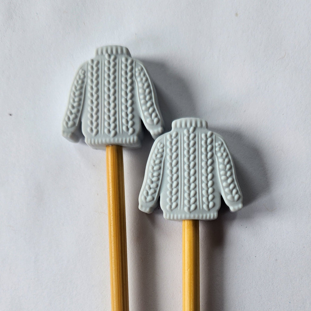 Gray Sweater | Stitch Stoppers By Toil & Trouble